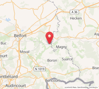 Map of Montreux-Château, Bourgogne-Franche-Comté