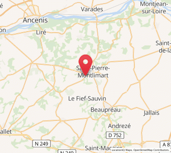 Map of Montrevault, Pays de la Loire