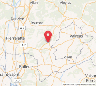 Map of Montségur-sur-Lauzon, Auvergne-Rhône-Alpes