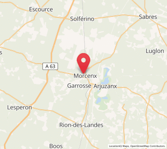 Map of Morcenx, Nouvelle-Aquitaine