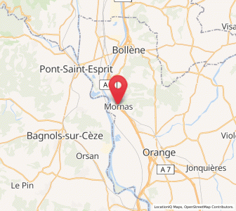 Map of Mornas, Provence-Alpes-Côte d'Azur