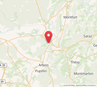 Map of Mouchard, Bourgogne-Franche-Comté