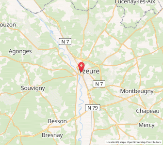 Map of Moulins, Auvergne-Rhône-Alpes