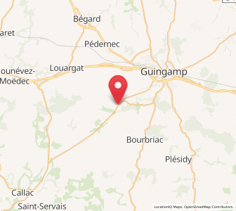 Map of Moustéru, Brittany