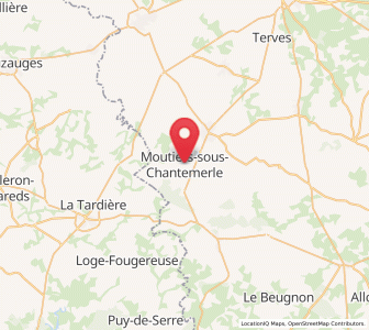 Map of Moutiers-sous-Chantemerle, Nouvelle-Aquitaine