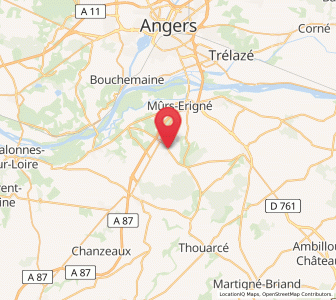Map of Mozé-sur-Louet, Pays de la Loire