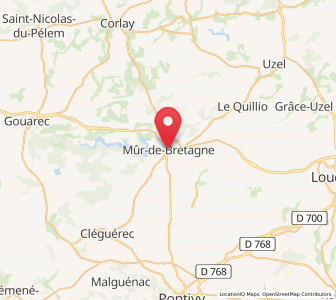 Map of Mûr-de-Bretagne, Brittany