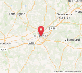 Map of Mussidan, Nouvelle-Aquitaine