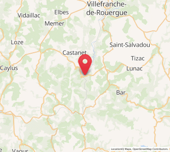 Map of Najac, Occitanie