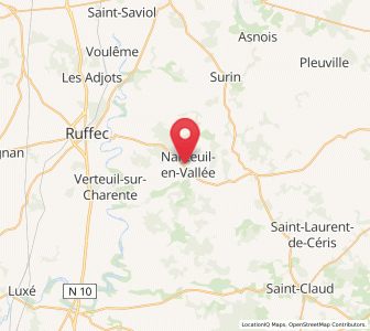 Map of Nanteuil-en-Vallée, Nouvelle-Aquitaine