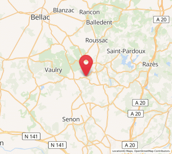 Map of Nantiat, Nouvelle-Aquitaine
