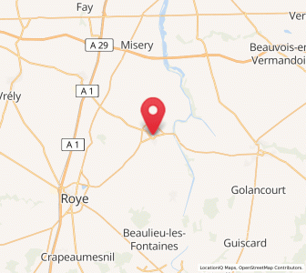 Map of Nesle, Hauts-de-France