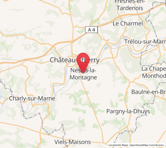 Map of Nesles-la-Montagne, Hauts-de-France