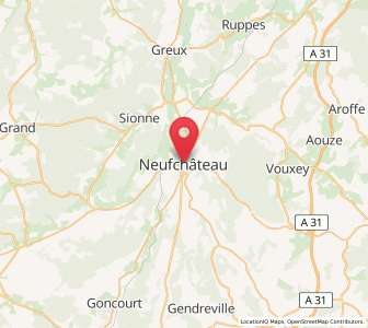 Map of Neufchâteau, Grand Est