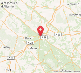 Map of Neufchâtel-en-Bray, Normandy
