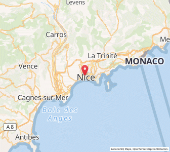 Map of Nice, Provence-Alpes-Côte d'Azur