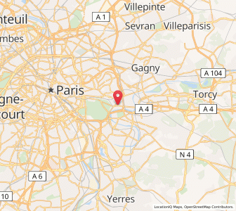 Map of Nogent-sur-Marne, Île-de-France