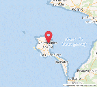 Map of Noirmoutier, Pays de la Loire