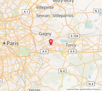 Map of Noisy-le-Grand, Île-de-France