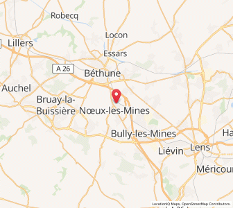 Map of Nœux-les-Mines, Hauts-de-France
