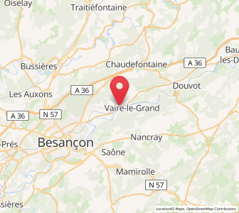 Map of Novillars, Bourgogne-Franche-Comté