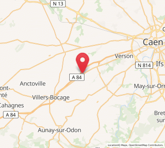 Map of Noyers-Bocage, Normandy
