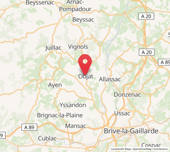 Map of Objat, Nouvelle-Aquitaine