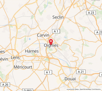 Map of Oignies, Hauts-de-France