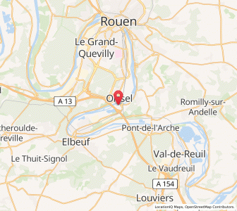 Map of Oissel, Normandy