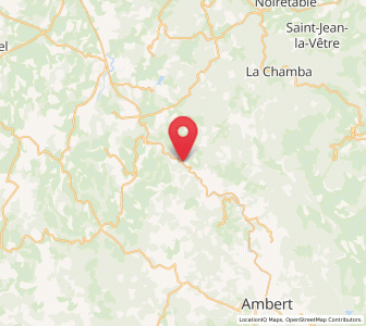 Map of Olliergues, Auvergne-Rhône-Alpes