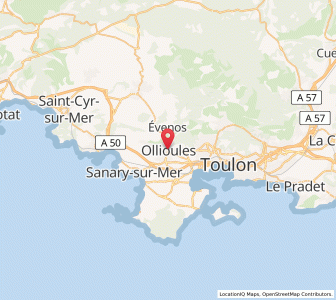 Map of Ollioules, Provence-Alpes-Côte d'Azur