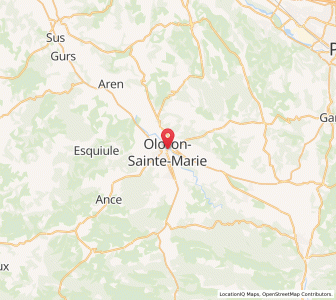 Map of Oloron-Sainte-Marie, Nouvelle-Aquitaine