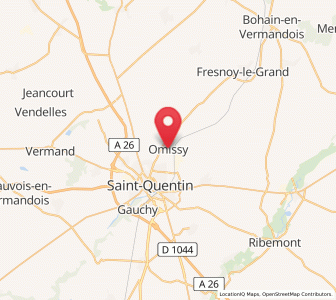 Map of Omissy, Hauts-de-France