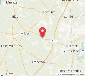 Map of Onesse-Laharie, Nouvelle-Aquitaine