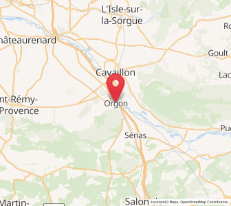 Map of Orgon, Provence-Alpes-Côte d'Azur