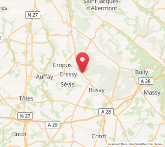 Map of Orival, Normandy