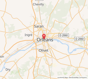 Map of Orléans, Centre