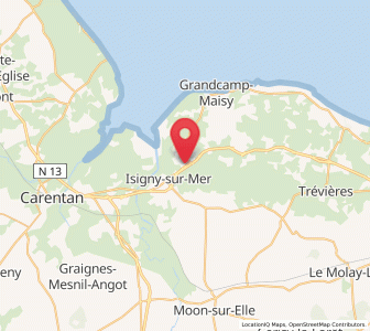 Map of Osmanville, Normandy