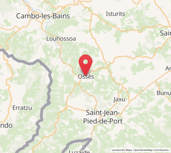 Map of Osses, Nouvelle-Aquitaine