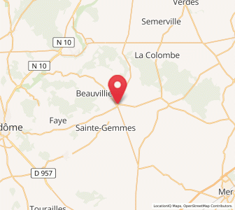 Map of Oucques, Centre