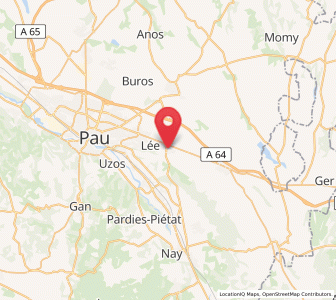Map of Ousse, Nouvelle-Aquitaine