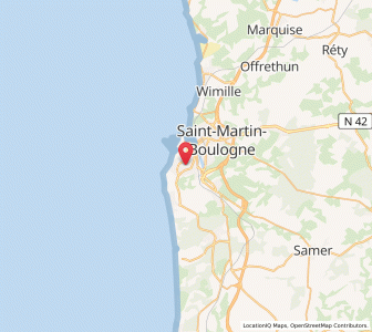 Map of Outreau, Hauts-de-France