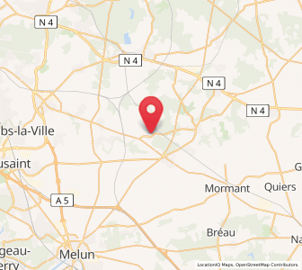 Map of Ozouer-le-Voulgis, Île-de-France