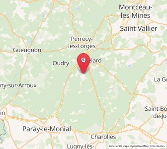 Map of Palinges, Bourgogne-Franche-Comté