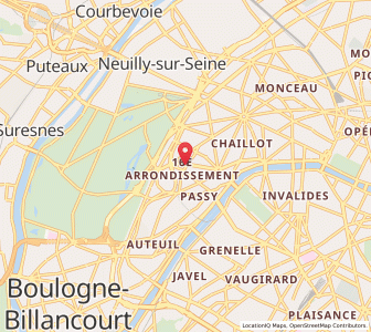 Map of Paris 16