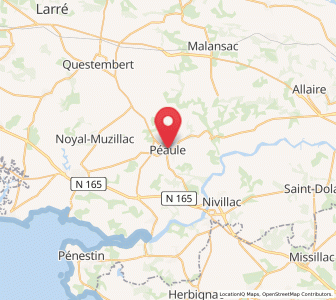 Map of Péaule, Brittany