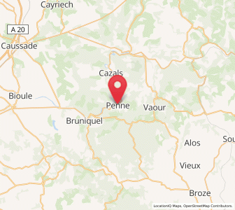 Map of Penne, Occitanie