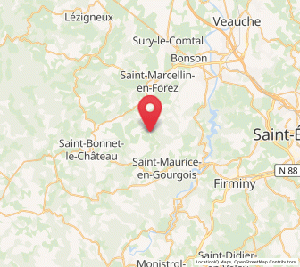 Map of Périgneux, Auvergne-Rhône-Alpes