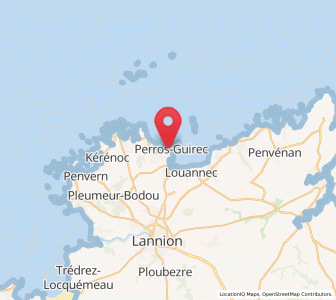 Map of Perros-Guirec, Brittany