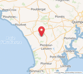 Map of Peumérit, Brittany